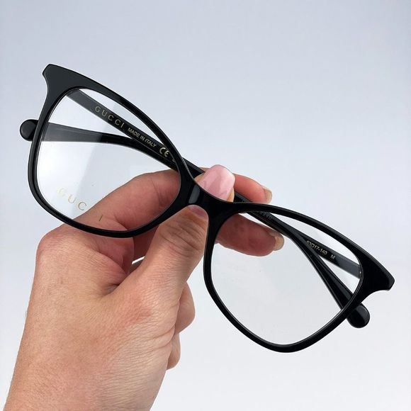 Gucci GG1360O 001 Eyeglasses Black Square Women - Picture 4 of 12